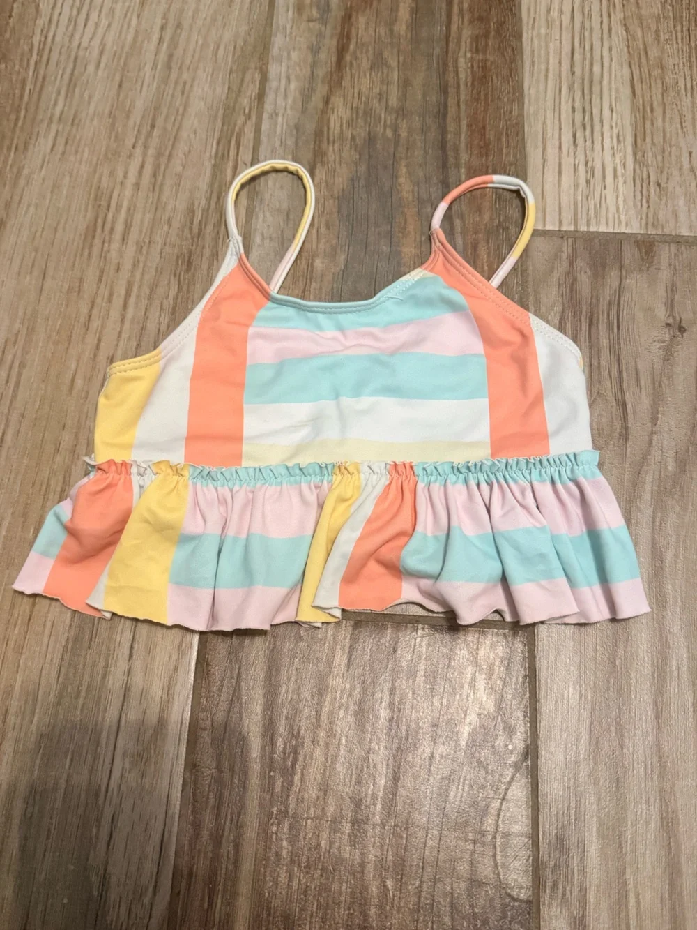 Kortni Jeane Mimi Stripe Peplum Swim Top